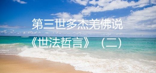 第三世多杰羌佛说《世法哲言》