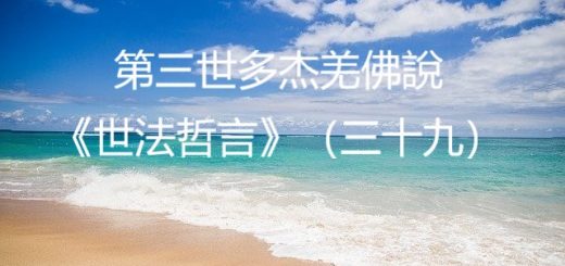 第三世多杰羌佛說《世法哲言》（三十九）